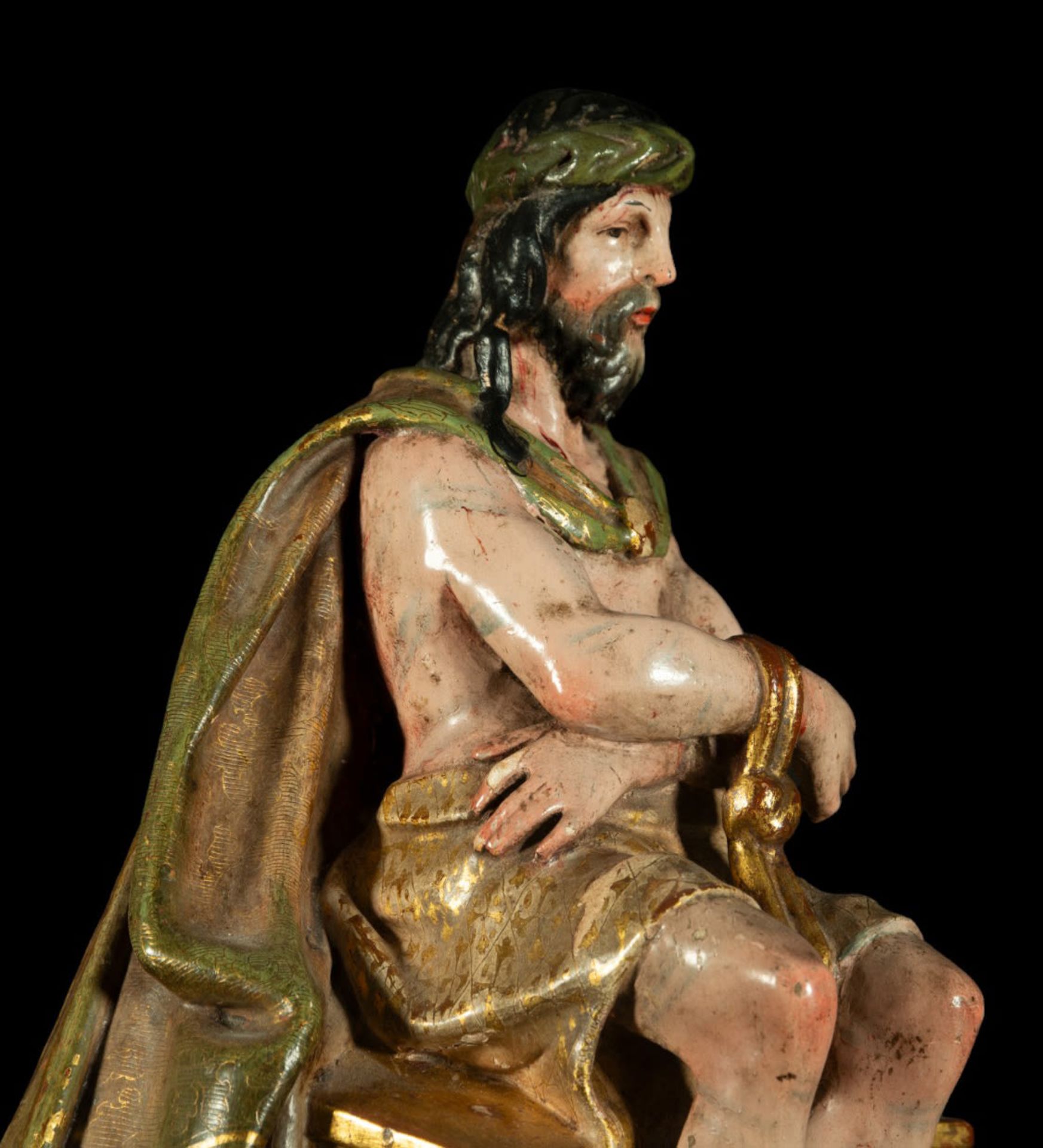 Important tabletop carving of Christ the Man of Sorrows, North Castile school, attributable to Berru - Bild 5 aus 6