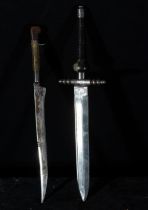 Lot of three hunting knives and Philippine Machete from the 18th century and Spanish, Toledo from th