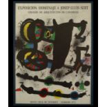 Poster, Joan Miró, Tribute to José Luis Sert, year 1972