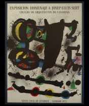 Poster, Joan Miró, Tribute to José Luis Sert, year 1972
