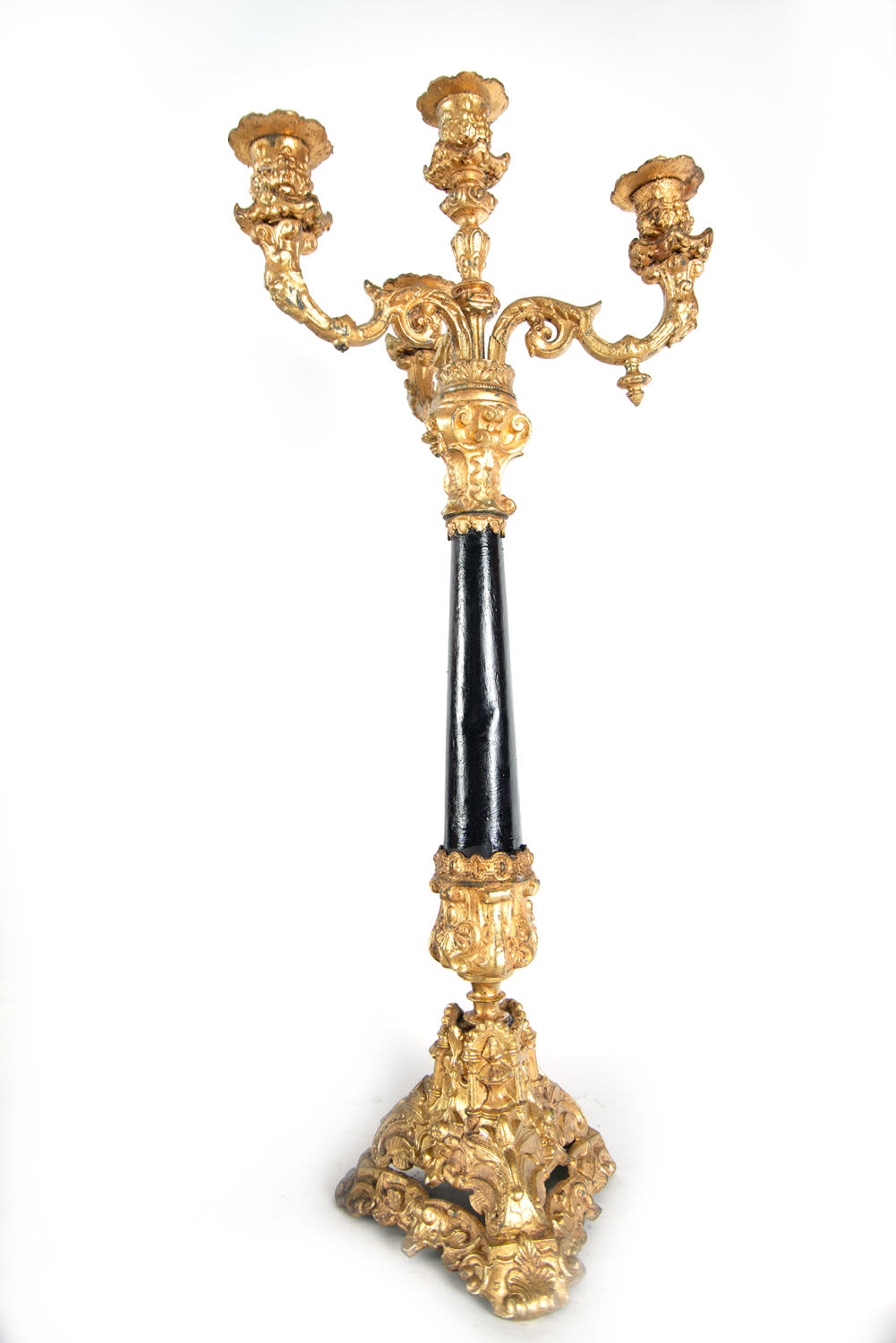 Napoleon III garniture depicting the Angel Gabriel with two candlesticks, second half of the 19th ce - Image 10 of 11