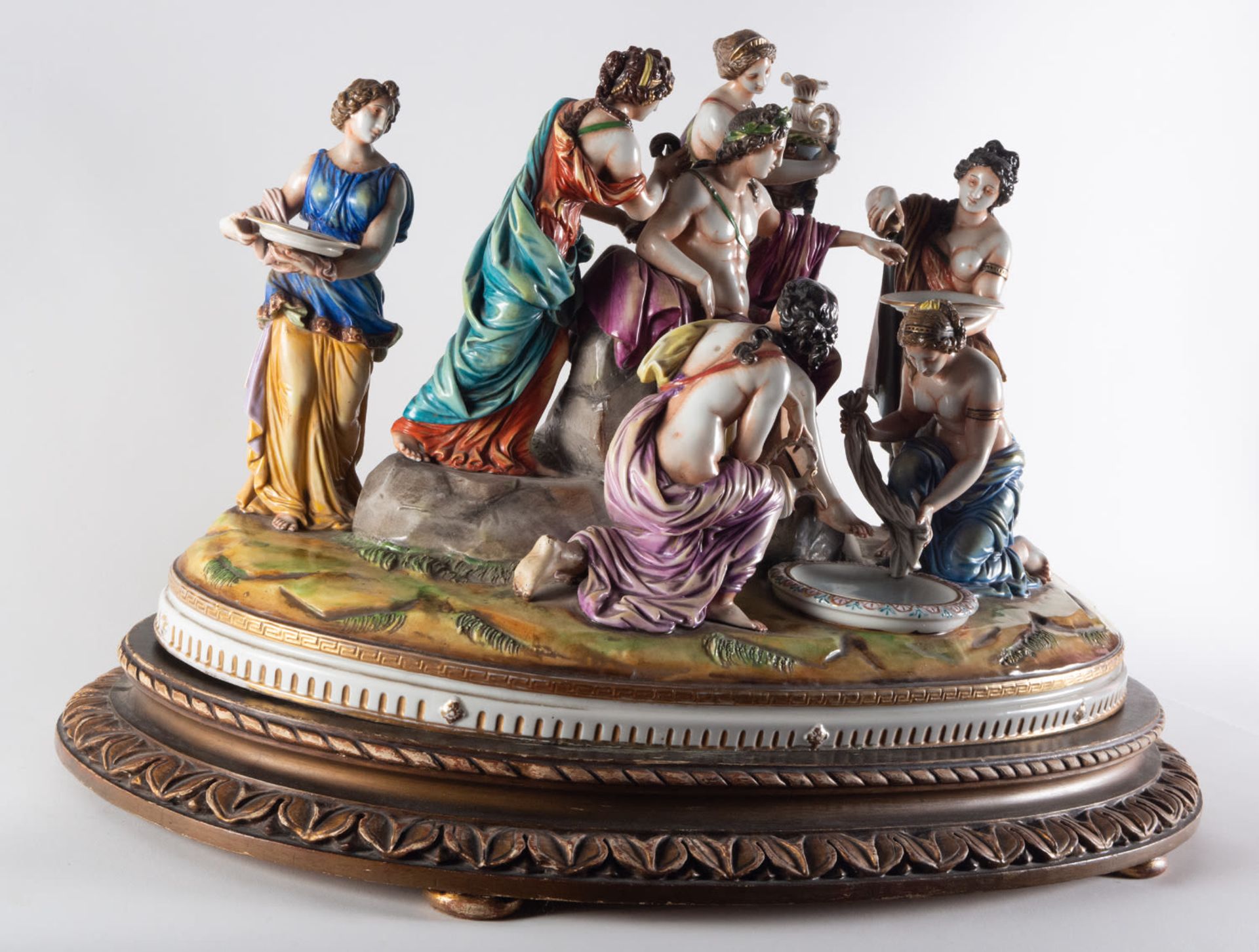 The Bath of Apollo, an important porcelain group from Capodimonte, 19th century - Bild 3 aus 5