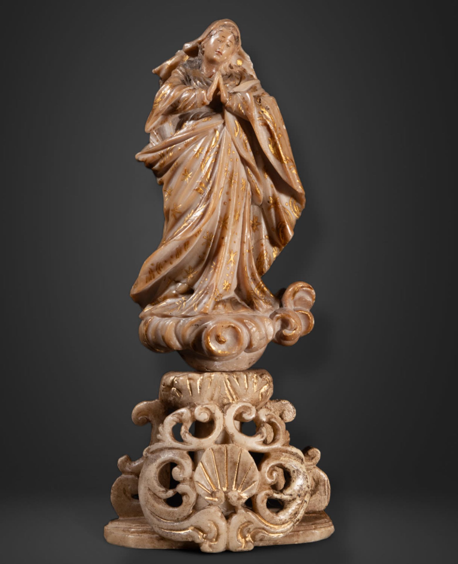Beautiful Immaculate Virgin in Peruvian colonial Glory, Viceregal work of the 17th century