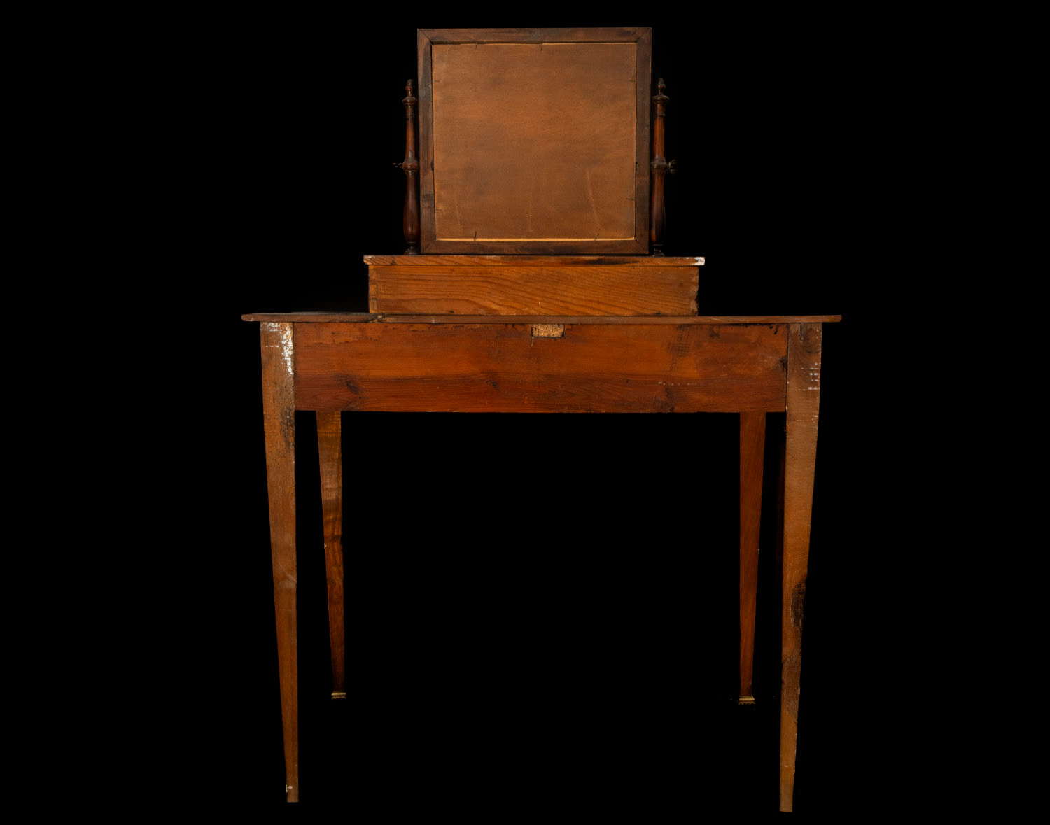 Elegant Carlos IV bedroom dressing table with mirror in mahogany palm, late 18th century - Image 2 of 2