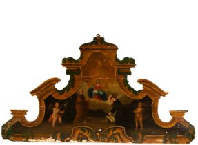 Baroque Altar auction, representing San Ramón Nonato and San Antonio with the Child in front of the