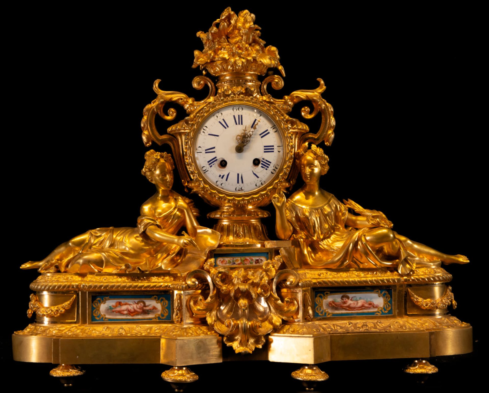 Important Napoleon III Grand Garrison clock in mercury-gilded bronze, France, 19th century - Image 7 of 14