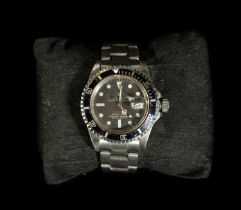 Very rare Rolex Submariner Big Red Vintage model 1680, year 1969, in steel