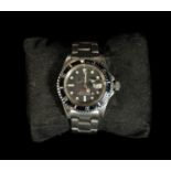 Very rare Rolex Submariner Big Red Vintage model 1680, year 1969, in steel