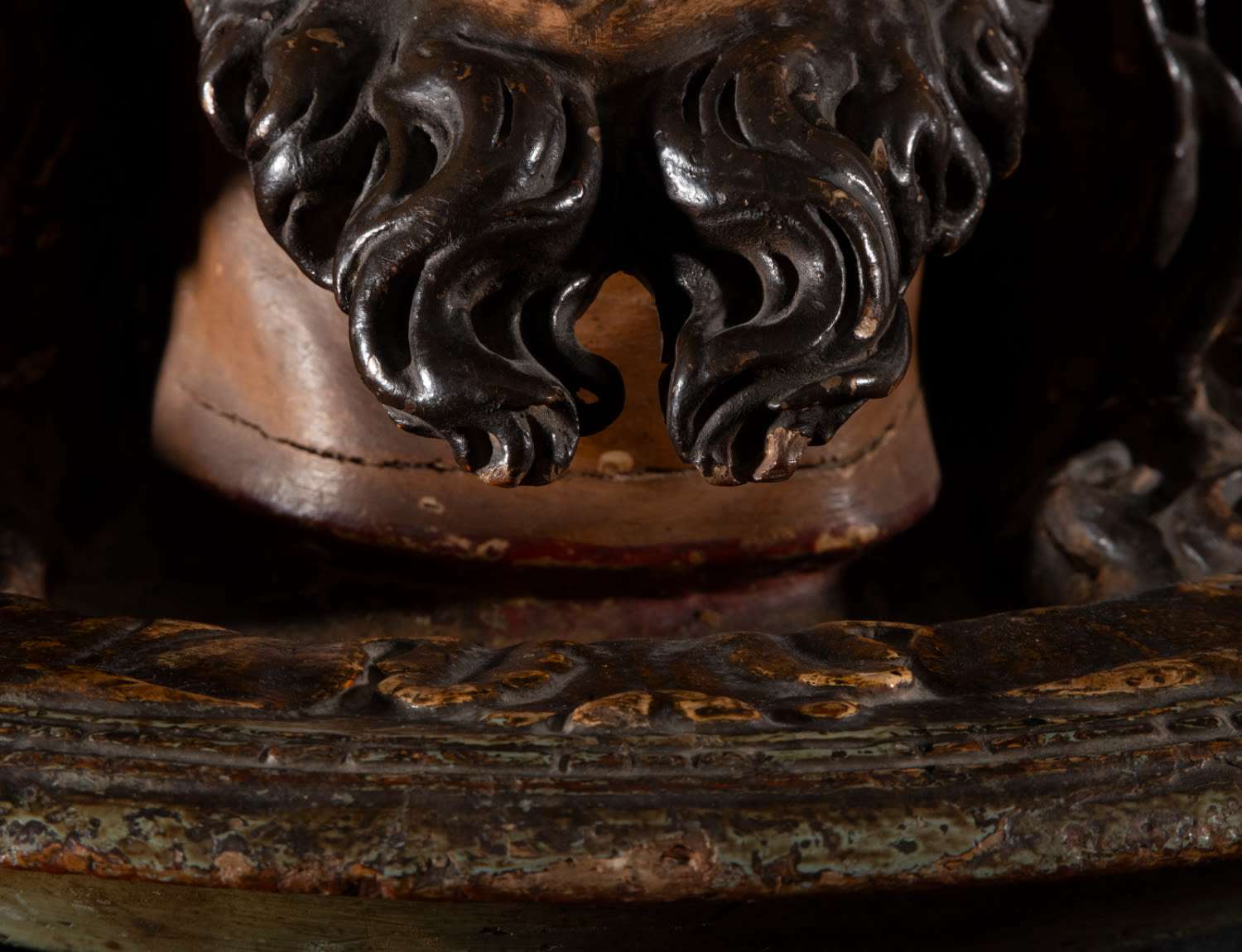 Exceptional Life-Size Head of Saint John the Baptist, attributed to Juan Martínez Montañés (Alcalá l - Image 4 of 9