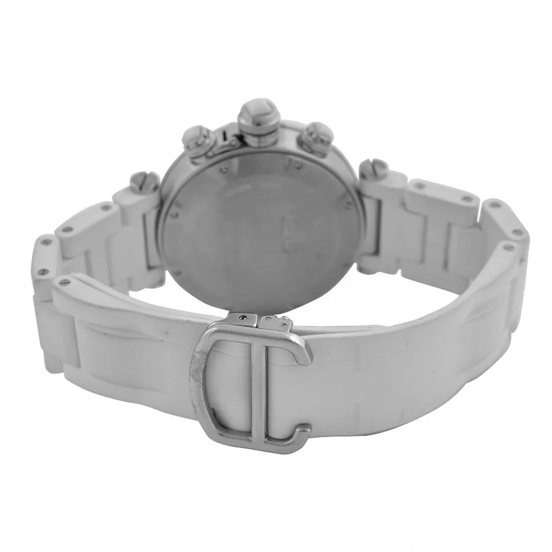 Cartier Pasha Chronograph 42mm Unisex wristwatch, in steel, year 2010 - Bild 3 aus 5