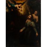 Christ being Supported by the Angel, Spanish or colonial school from the second half of the 17th cen
