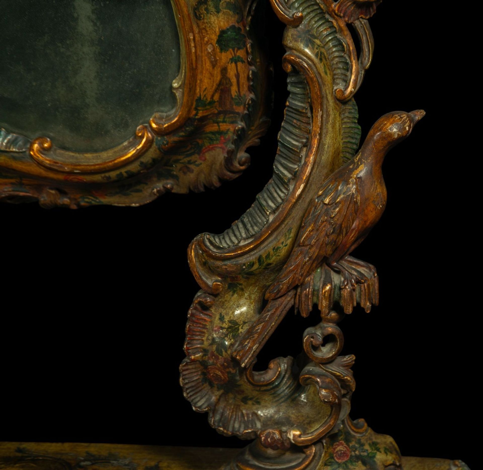 Rare and Exquisite Mexican Colonial Dressing Table Mirror Furniture for Noble Lady, New Spain of the - Bild 16 aus 18