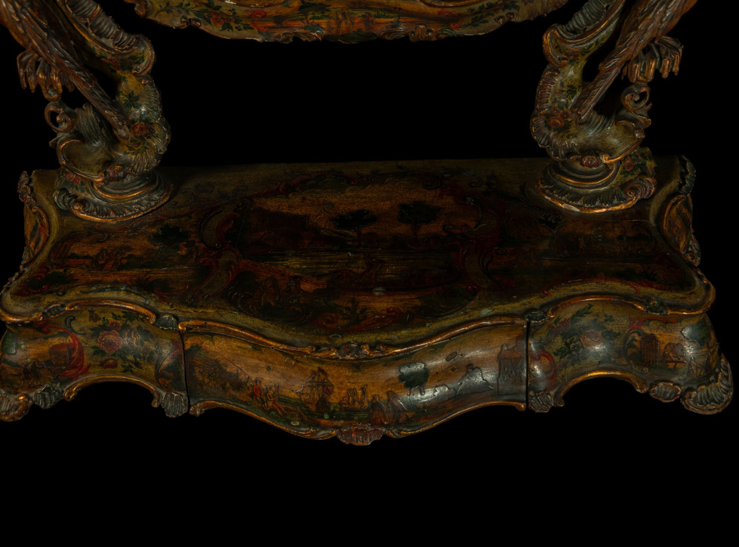 Rare and Exquisite Mexican Colonial Dressing Table Mirror Furniture for Noble Lady, New Spain of the - Image 4 of 18