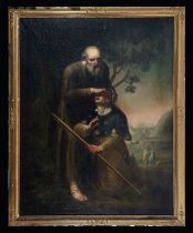 The Return of the Prodigal Son, Italian school of the 18th - 19th centuries, large oil on canvas