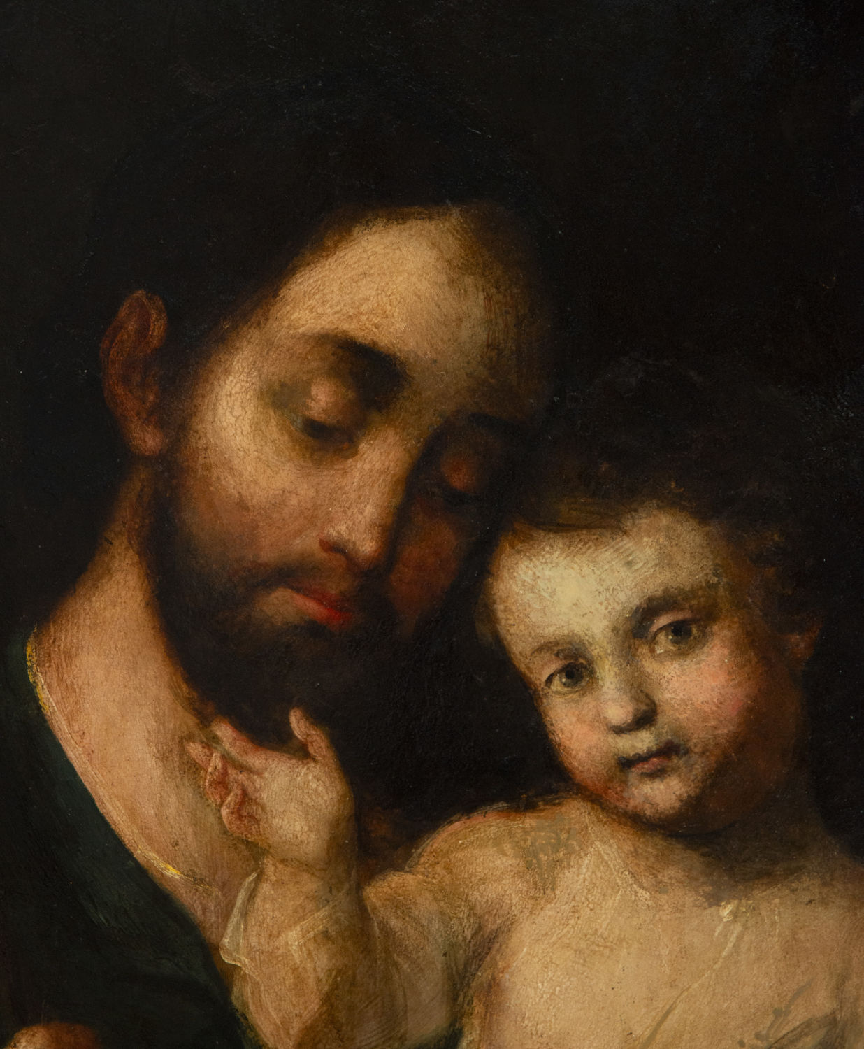 Saint Joseph with Child in large oil on copper - Circle of Nicolás and Juan Correa (active in the Vi - Bild 6 aus 7