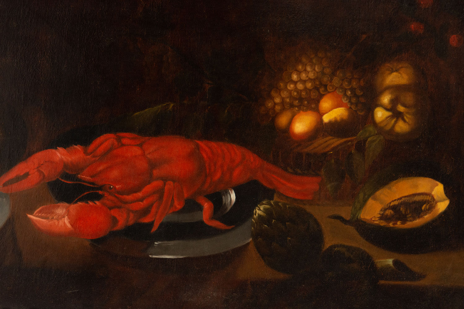Still Life with Fruit and Lobster, 17th century Dutch school - Image 3 of 7