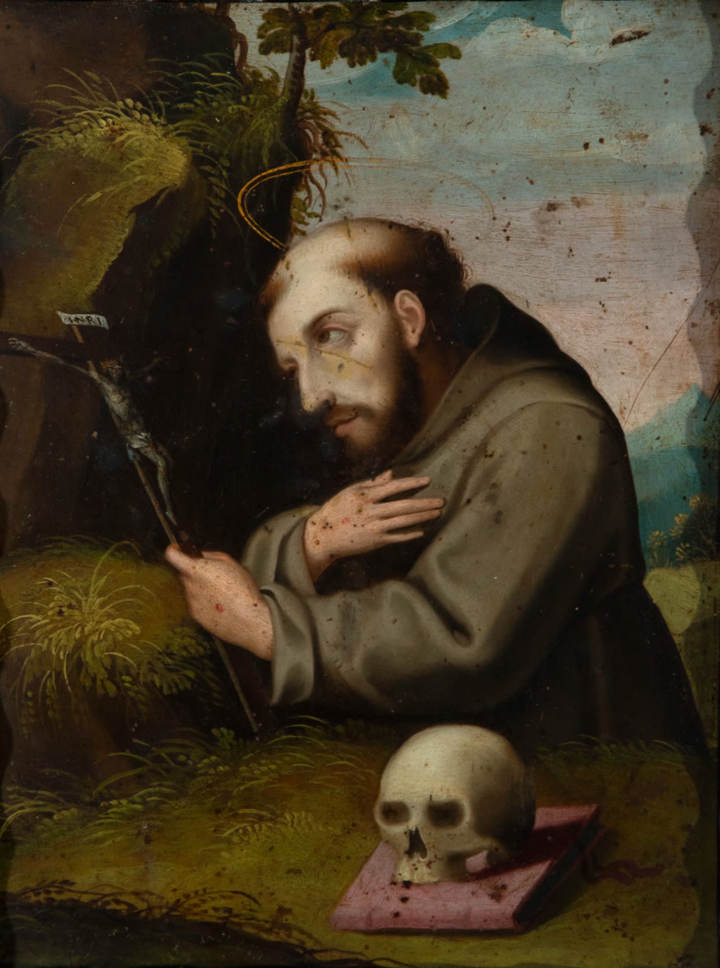 Colonial Saint Francis of Assisi on copper, Mexico, New Spain school of the 17th century - Bild 2 aus 4