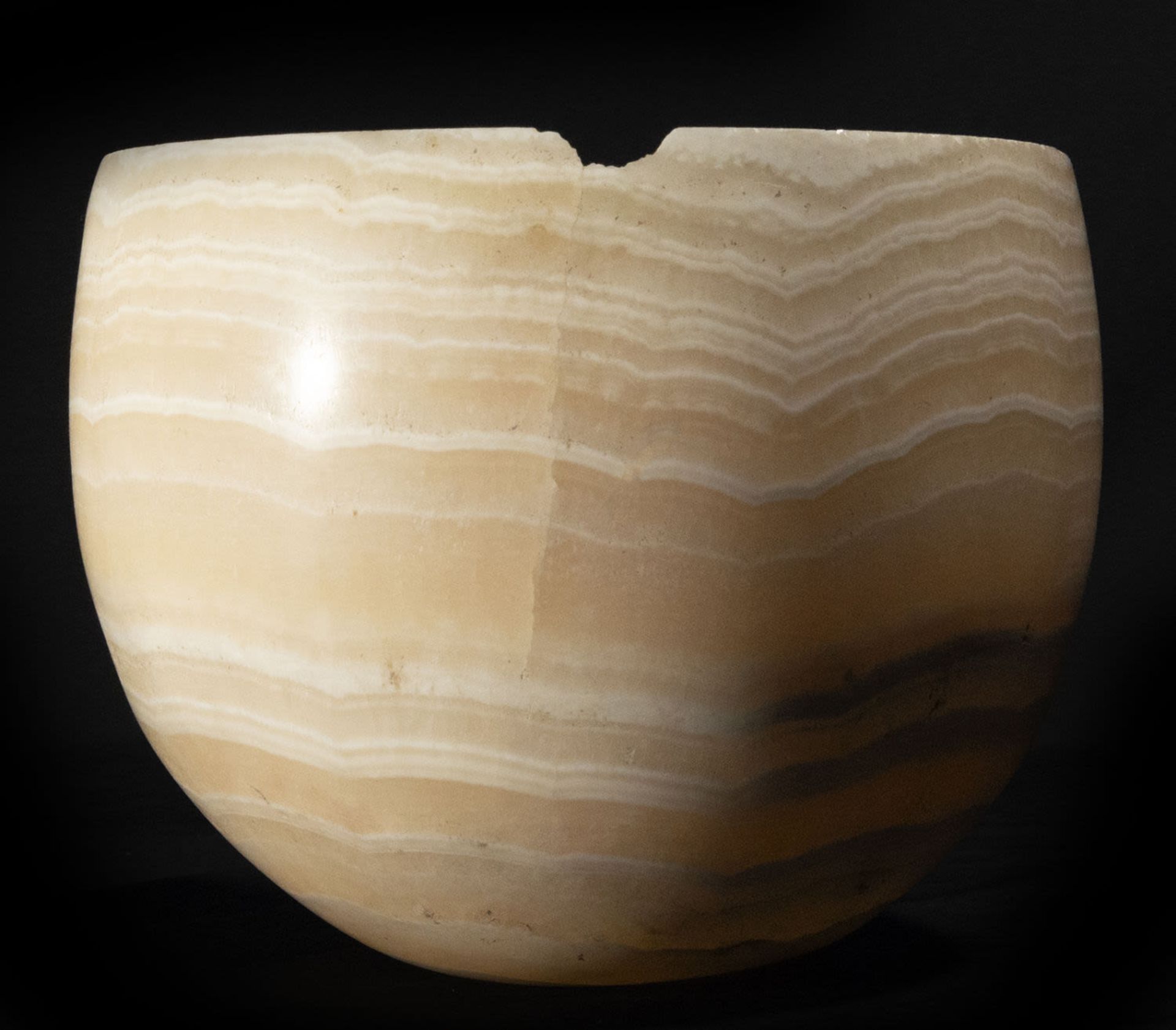 Egyptian Canopic Vase in Onyx, Late Egyptian Empire (656-332 BC), Late Empire period, Egypt - Image 3 of 3