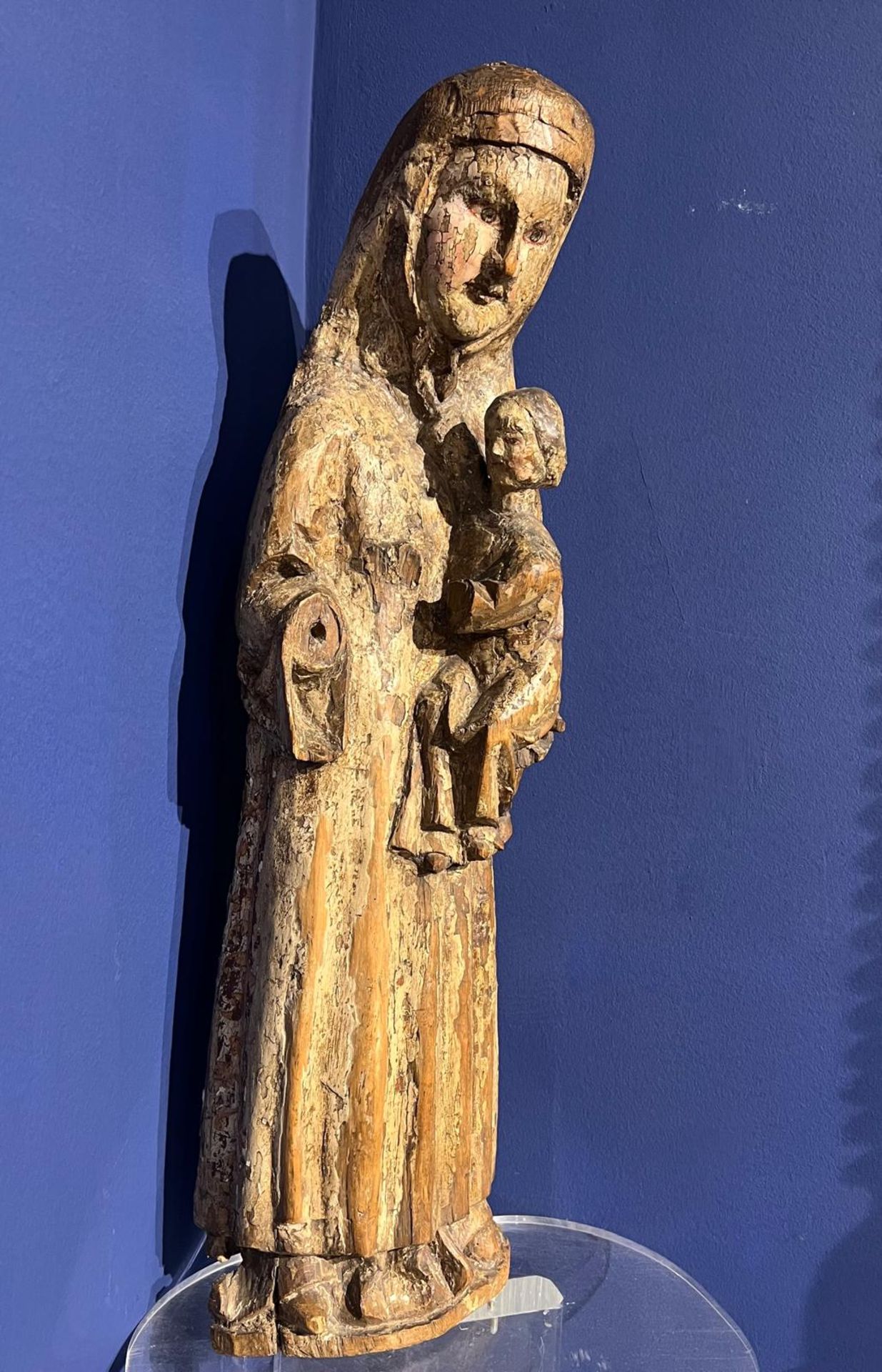 Very Large 12th - 13th century 86 cm Catalan Romanesque Virgin, Ex-Pena collection, Spain