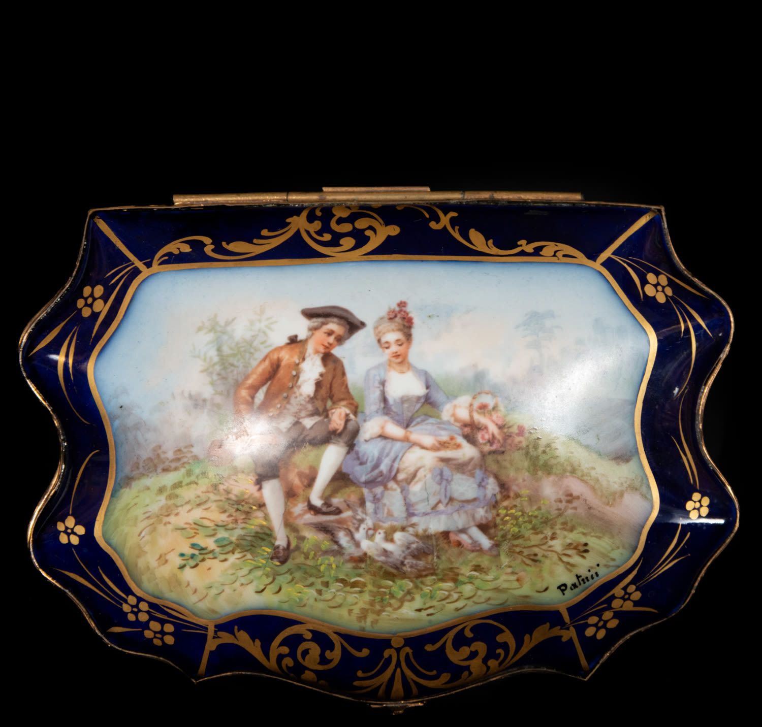 Box in French Sèvres porcelain from the 19th - 20th century - Image 2 of 4