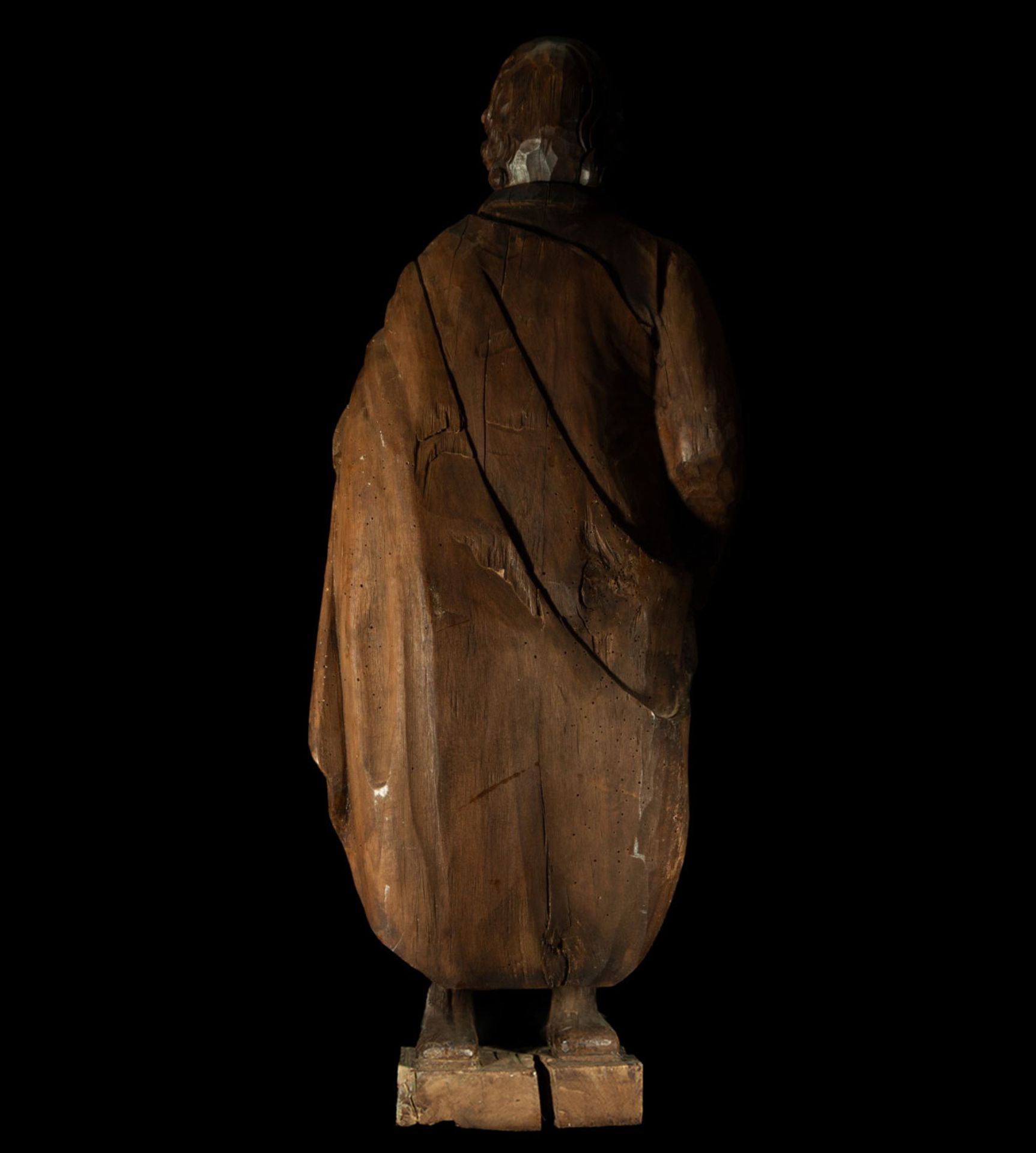 Large Saint James the Great in natural wood in its color, Plateresque school of the 16th century - Bild 5 aus 5