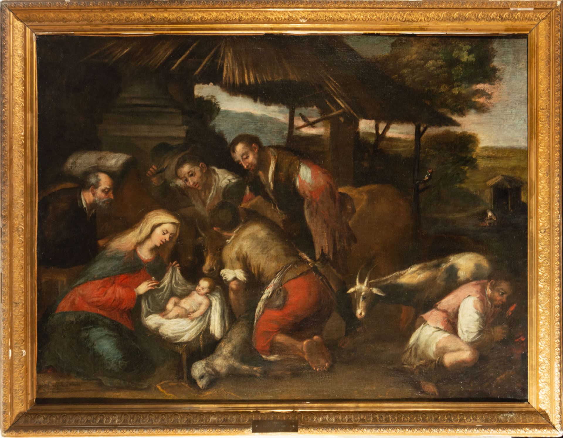 Adoration of Shepherds, Tomás Martínez, 17th century Spanish school