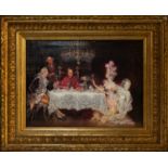 Pablo Salinas, signed, Lunch with the cardinal, 19th - 20th centuries