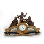 Napoleon III clock in gilt bronze depicting three altar boys, France, 19th century