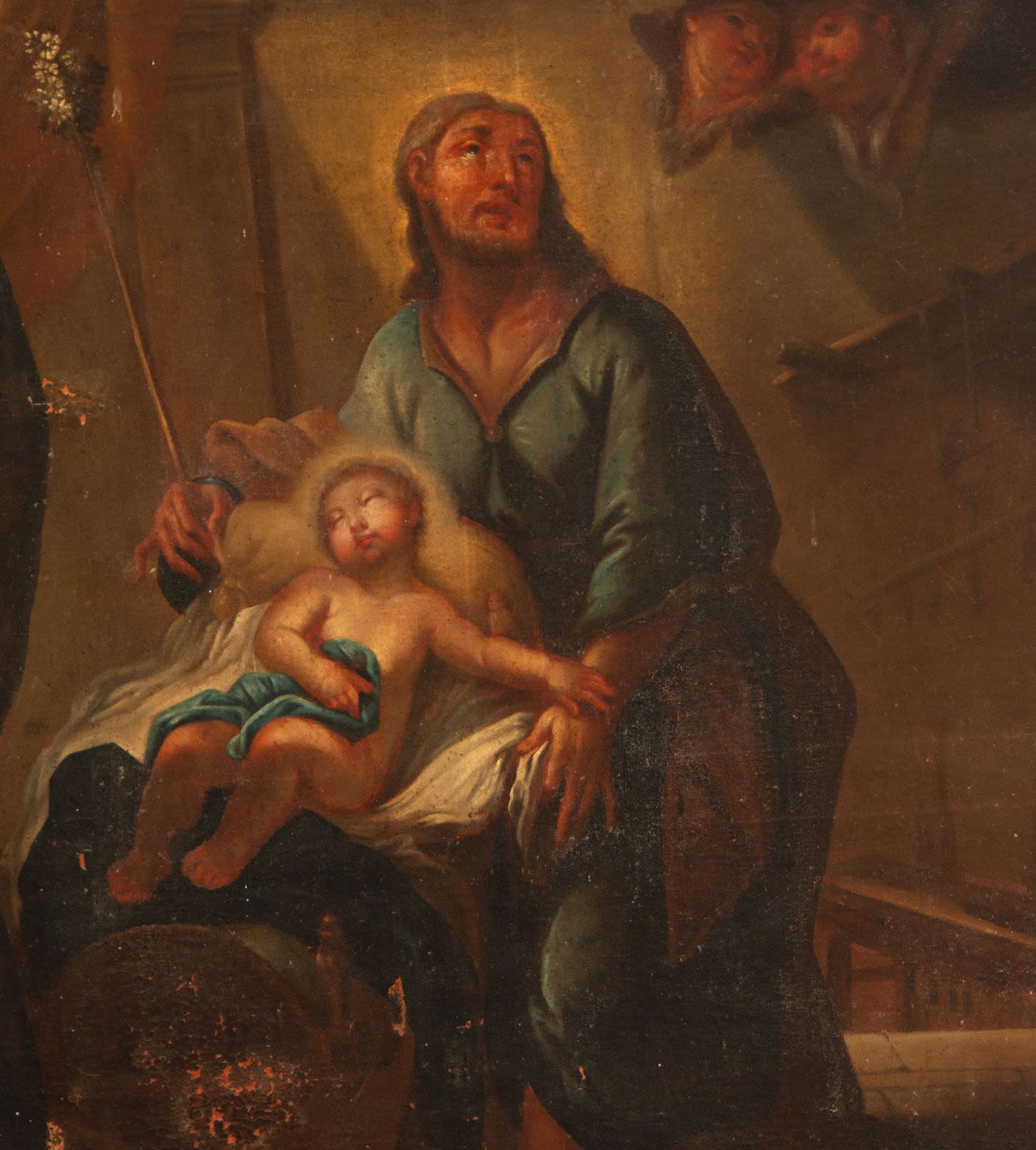 Saint Joseph with the Child in Arms, possibly Italian school of the 18th century - Image 2 of 5