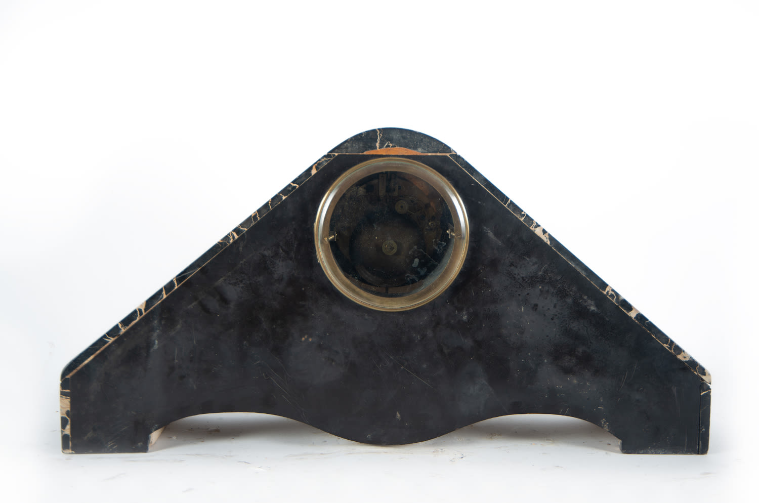 Art Deco Black Marble Mantel Clock, 1930s-1940s - Image 4 of 4