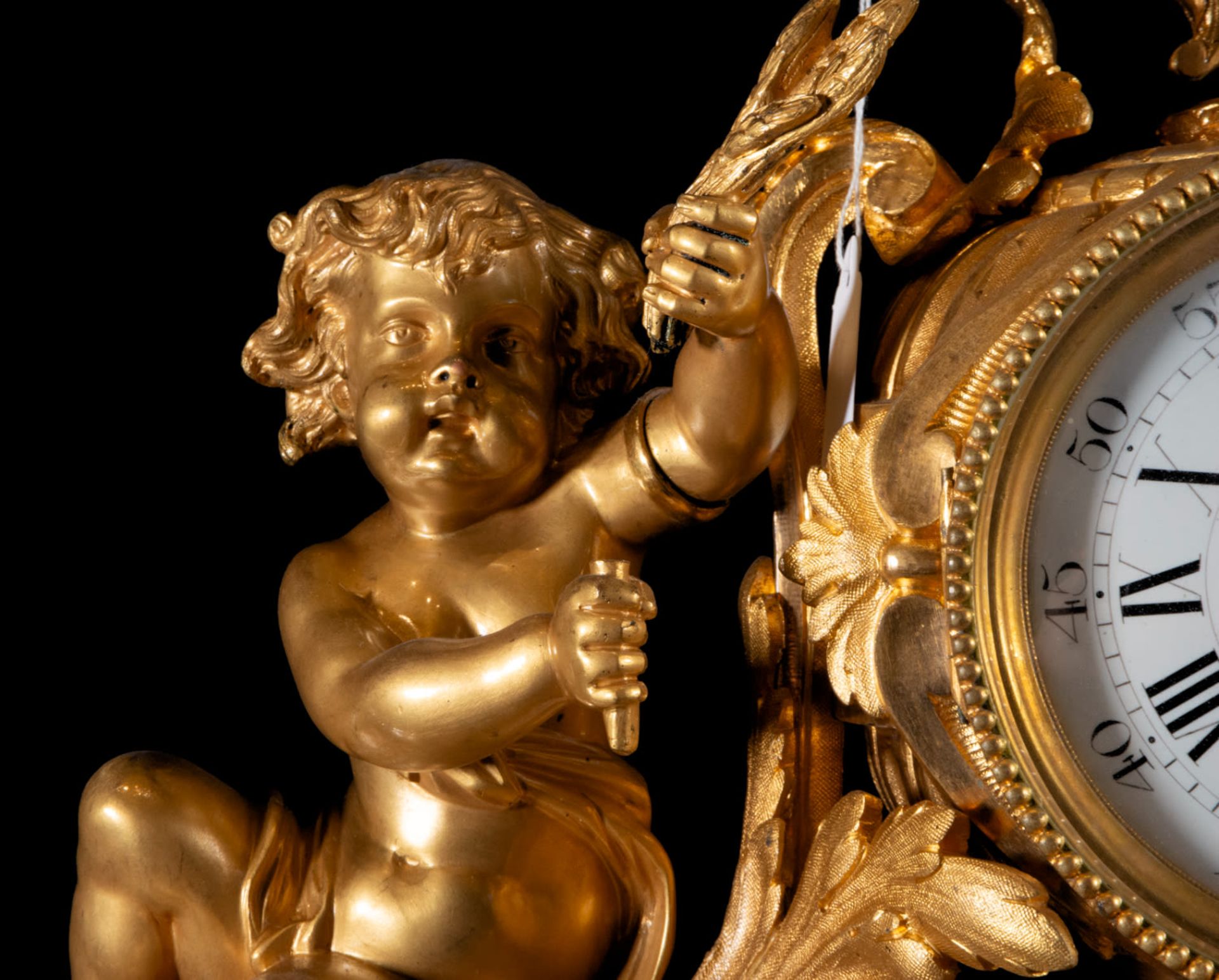Large Napoleon III Table Clock in mercury-gilded "ormolú" bronze, 19th century - Bild 8 aus 12