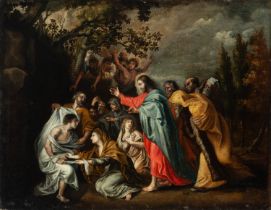 The Miracle of Saint Lazarus, Italian school of the 17th century