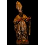 Important polychrome sculpture of Saint Augustine of Hippo, 17th century