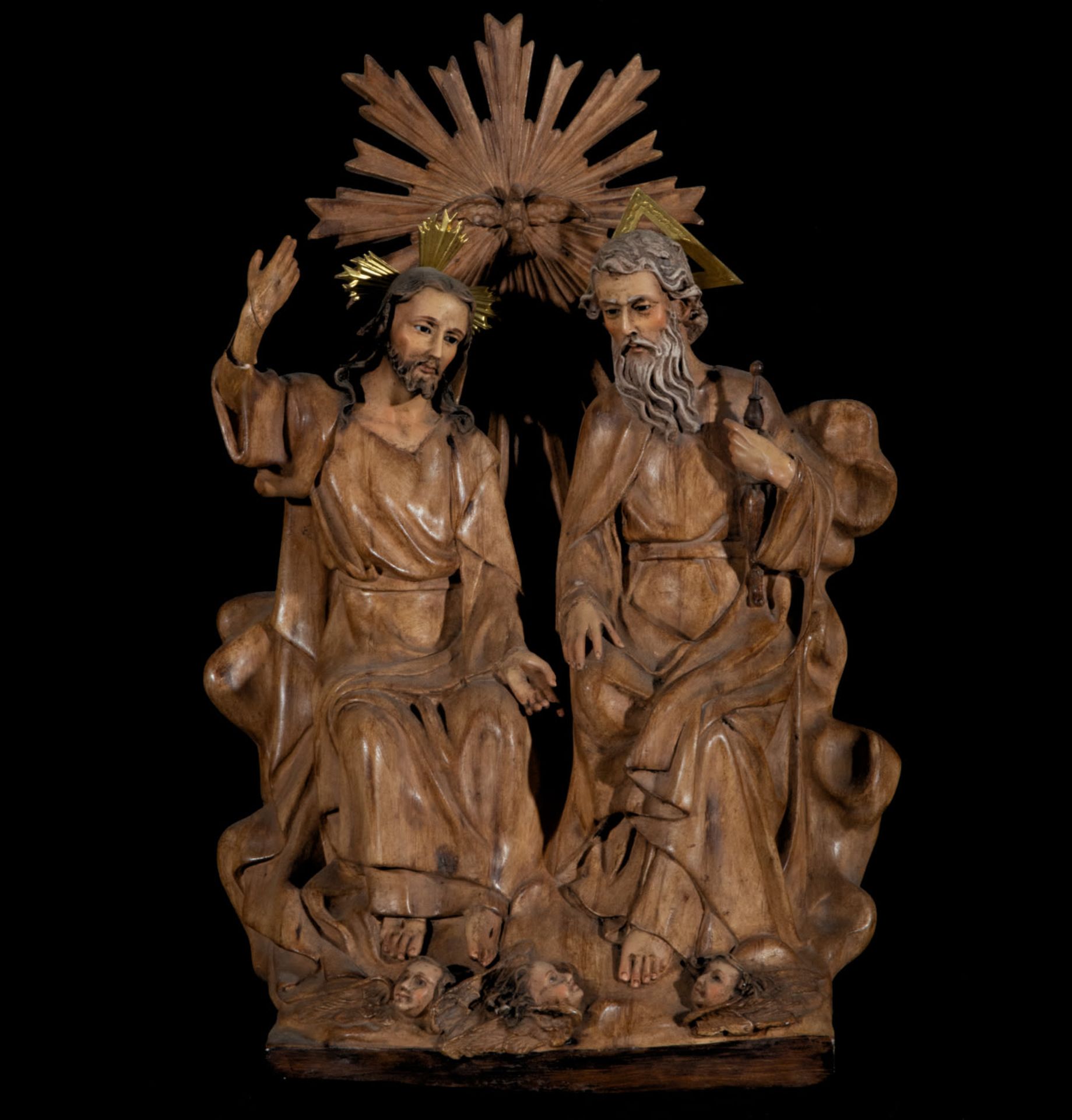 Christ next to God the Father, French school of the 18th - 19th century