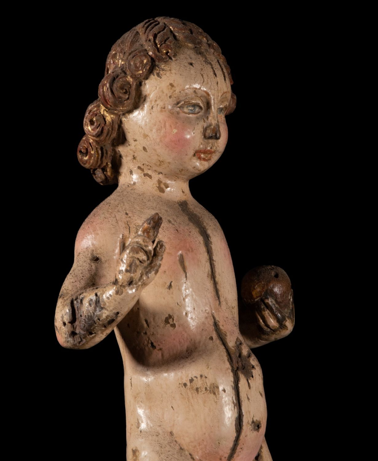 Large Enfant Jesus of the Ball of Mechelen, Gothic school of Mechelen from the 15th century - Image 6 of 7