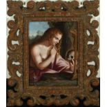 Mary Magdalene in oil on copper. Mannerist Master of Northern Italy from the 16th century to the beg
