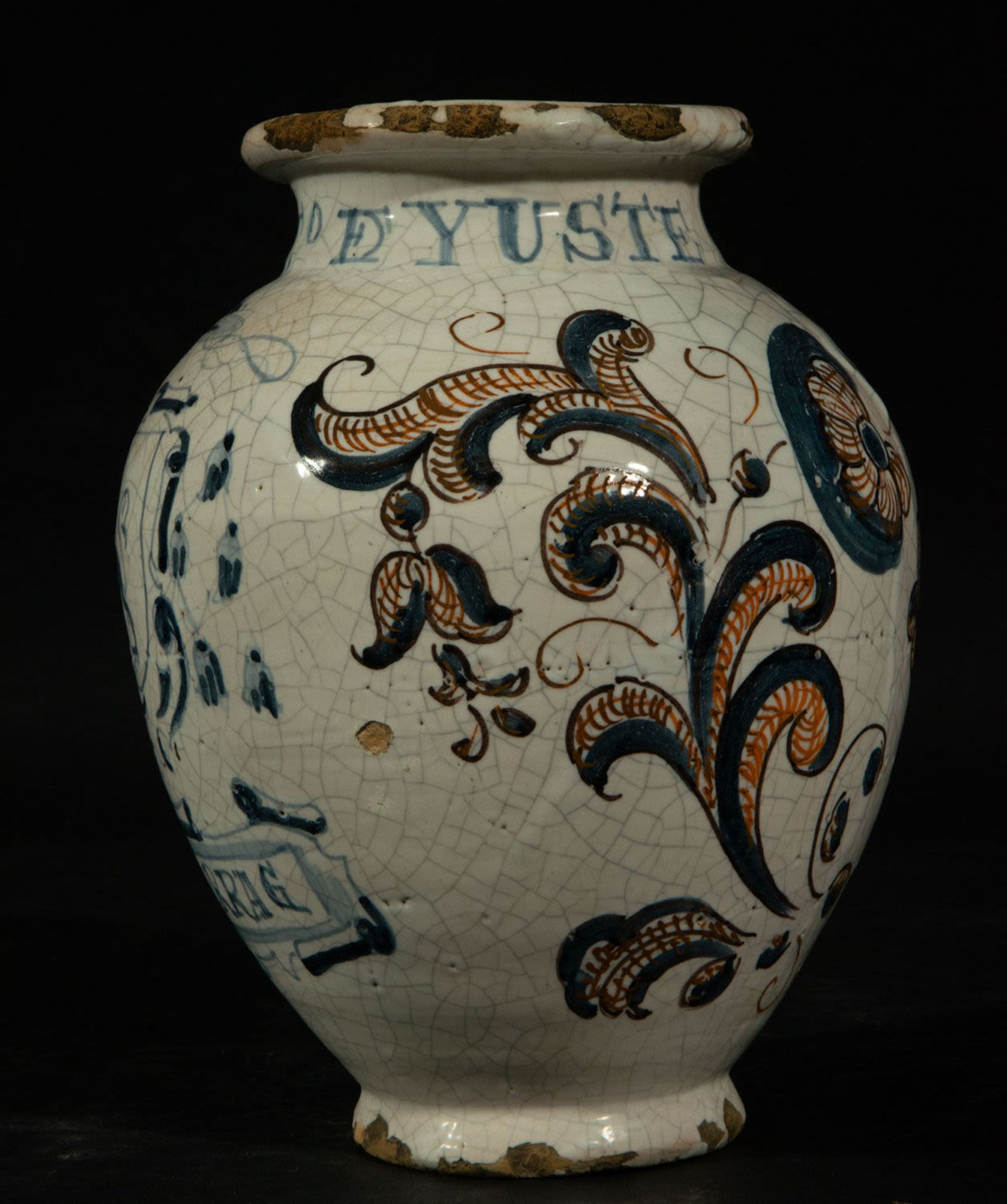 Talavera Ceramic Orza with Archiepiscopal Coat of Arms of Granada, Hernando de Talavera, 18th centur - Bild 6 aus 6