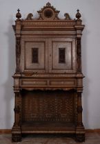 Two-section sideboard with bone inlays from the 19th century