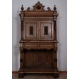 Two-section sideboard with bone inlays from the 19th century