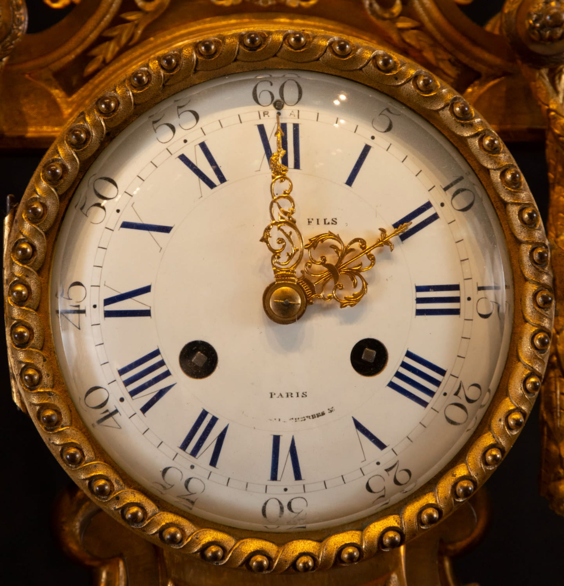 Louis XIV style bronze and alabaster clock, 19th century - Bild 2 aus 5