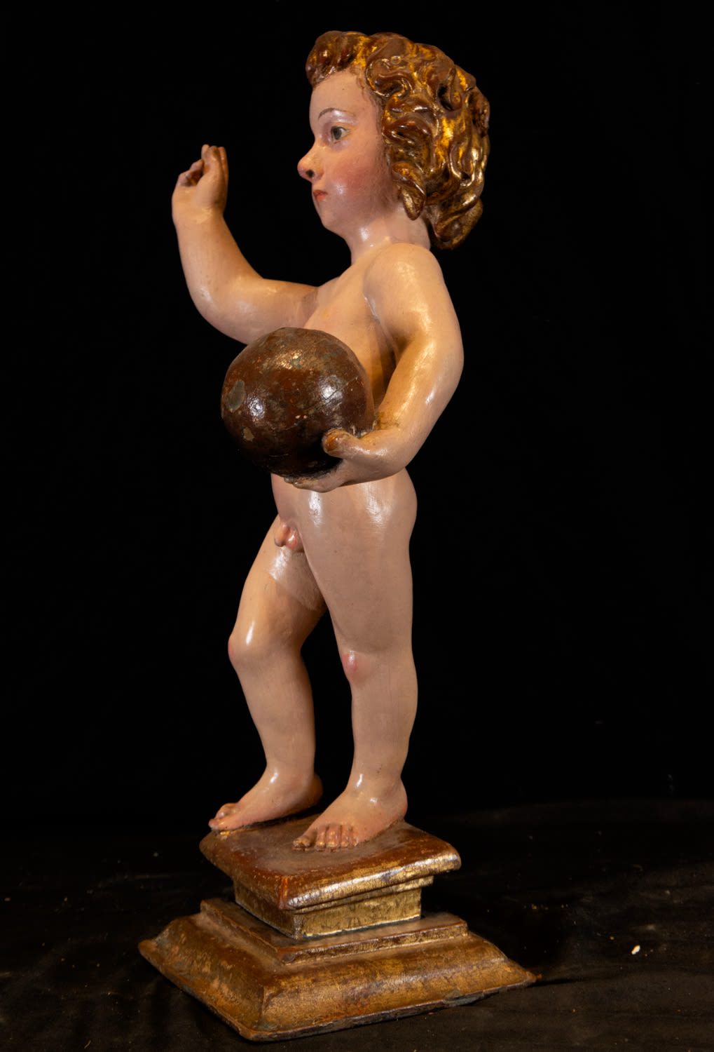 Sculpture of the Child of the Ball, Spanish school, 17th century - Image 3 of 4