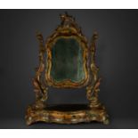 Rare and Exquisite Mexican Colonial Dressing Table Mirror Furniture for Noble Lady, New Spain of the
