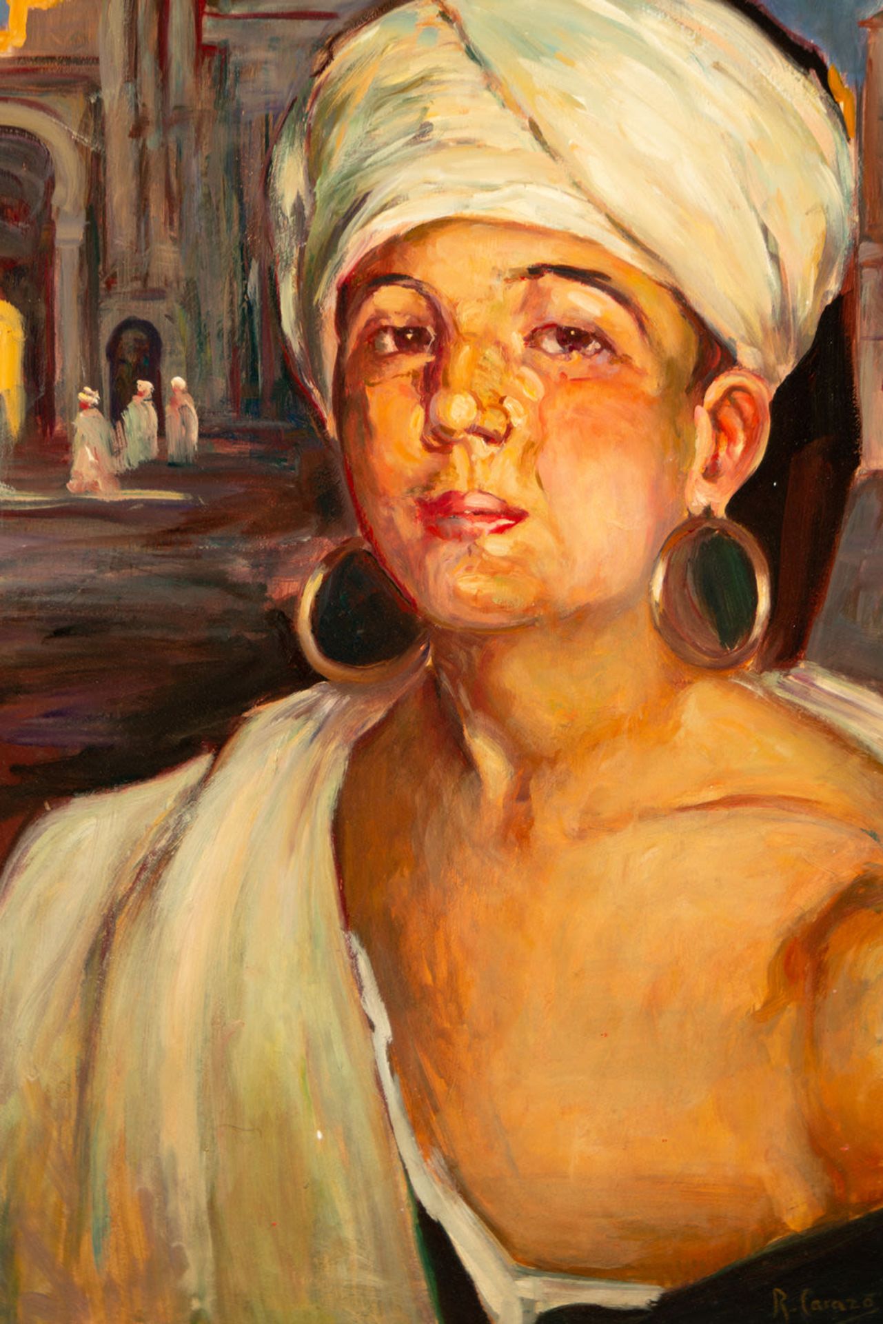 Orientalist child portrait, signed CARAZO MARTINEZ Ramón (1896-1936), 20th century Spanish school - Bild 2 aus 7