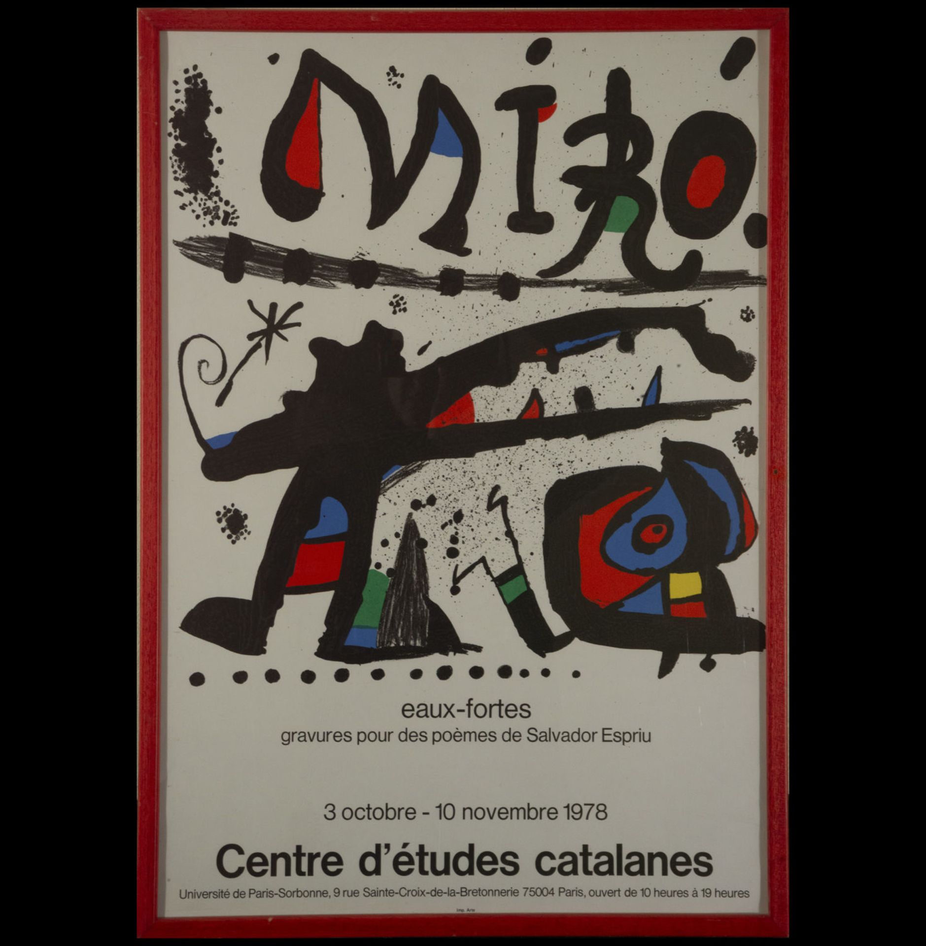 Poster, Joan Miró (Barcelona, ​​1893-Palma de Mallorca, 1983), 20th century