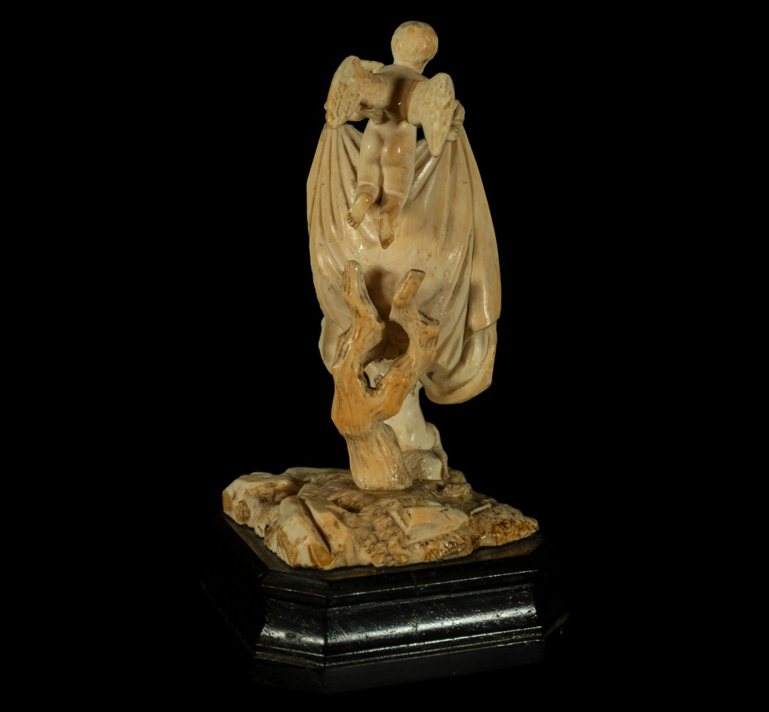 German School of the 17th century, Memento Mori or Vánitas in ebony and ivory sculptural group - Image 3 of 4