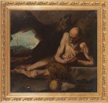 Saint Jerome, Spanish school from the second half of the 19th century