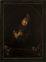 Colonial Virgin Dolorosa, Mexico 18th century - Oil on canvas