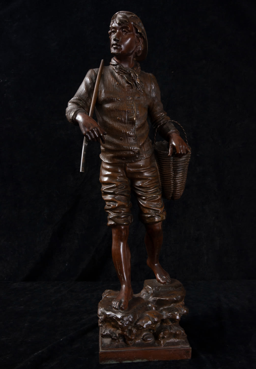 Bronze sculpture of a male figure, French school, 19th - 21st centuries