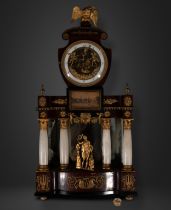 Large and Exquisite Bilderrahmen Table Clock with Automata from the late 19th century, Austria