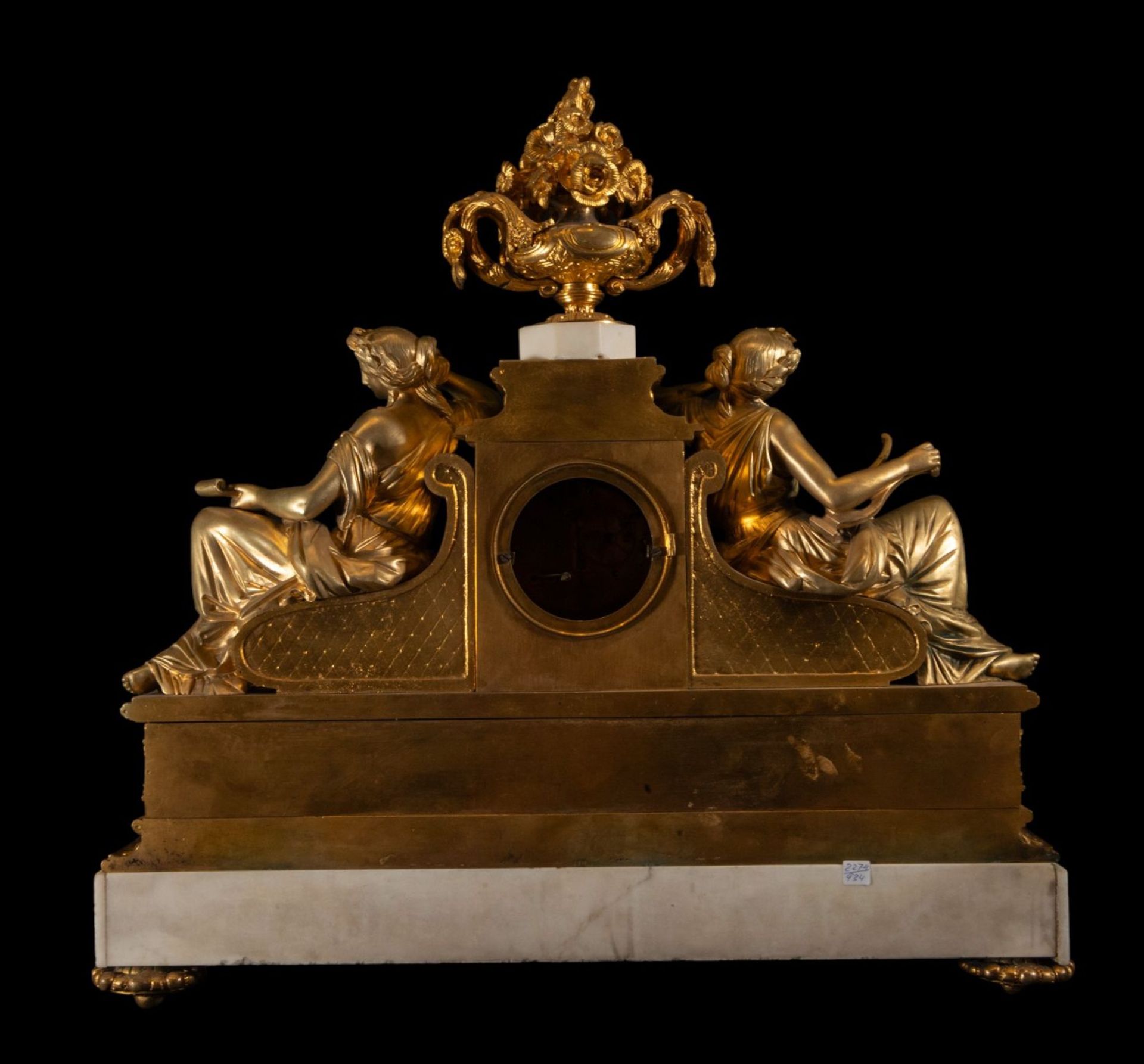 Beautiful and Monumental French Garrison Napoleon III in gilded bronze from the 19th century and whi - Bild 13 aus 14